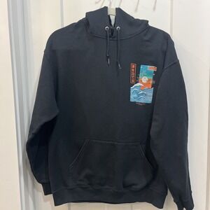 Bowery Supply Co Hoodie Everything Comes In Waves Tokyo Japan Graphic Sz Large